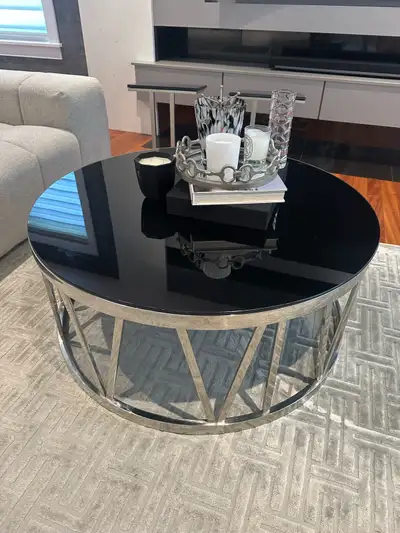 black glass Center table , View more