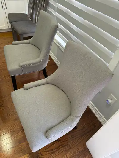 Selling a  set of 4 upholstered dining/accent chairs, View more