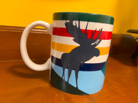 Never Used Hudson's Bay Company Stripes HBC Moose Baywatch Mug