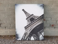 Eiffel Tower Paris framed canvas print stretched over wood frame
