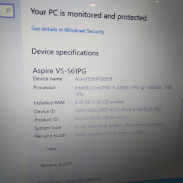 Acer Aspire V5-561PG Notebook i5 in Laptops in Markham / York Region - Image 2