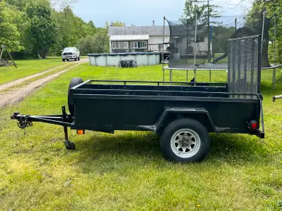 5x8 utility trailer. Newer tires/rims, deck, lights and wiring. Ramp, tailgate and cover. Excellent...
