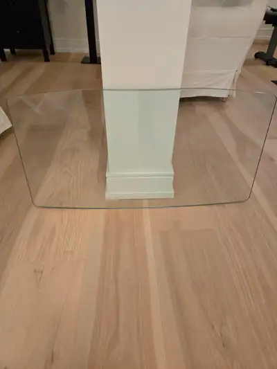 If the Ad is up, the item is available. Glass top for a TV stand. 3 feet X 1.5 feet