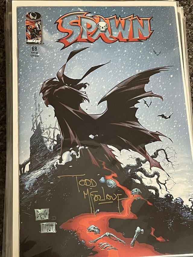 Todd McFarlane autographed Spawn 68 comic in Comics & Graphic Novels in Mississauga / Peel Region