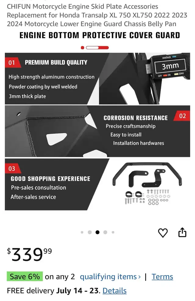 Motorcycle Engine Skid Plate Accessories Replacement for H in Motorcycle Parts & Accessories in Hamilton - Image 5