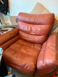 Genuine leather recliner chair