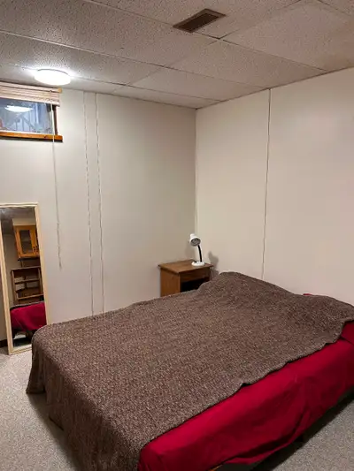 Large, furnished basement room. Own bathroom with shower. Utilities and Internet included. Laundry o...