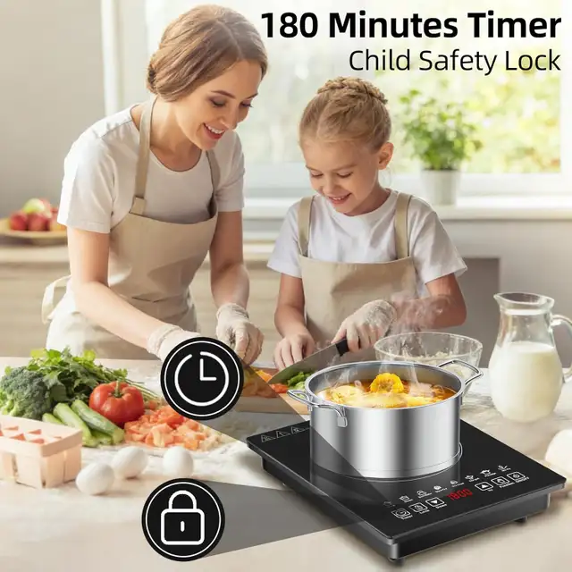 Portable induction Cooktop, 1800W, 9 Power Levels in Stoves, Ovens & Ranges in Longueuil / South Shore - Image 9