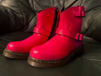 Dr. Marten's "BLIP" Hot Pink Patent Leather Boots (NEW) Size 3