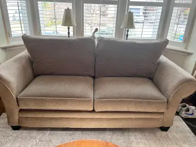 Elegant sage green chenille couch (83 inches), View more