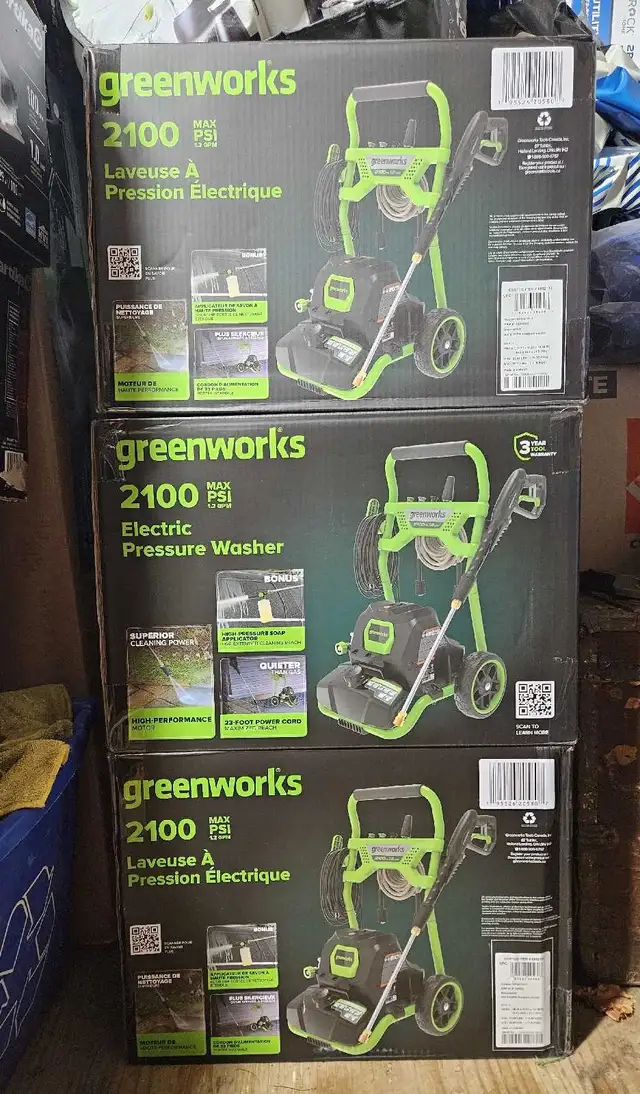 Greenworks Laveuse à Pression Électrique in Outdoor Tools & Storage in Longueuil / South Shore - Image 2