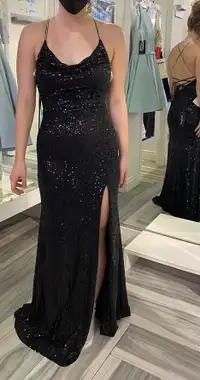 Black gown - sparkly with slit