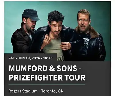 Mumford and Sons Prizefighter Tour - Rogers Stadium, View more