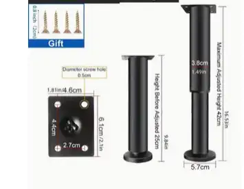 8 Metal Furniture Legs with Screws, View more