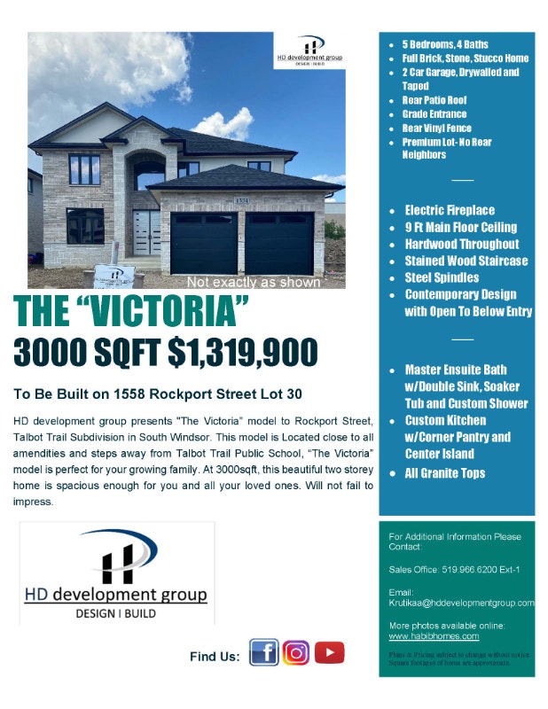 3000 Sqft Two Storey 1558 Rockport Street Houses for Sale Windsor