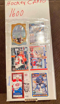 1600 NHL cards bought from a sports auction