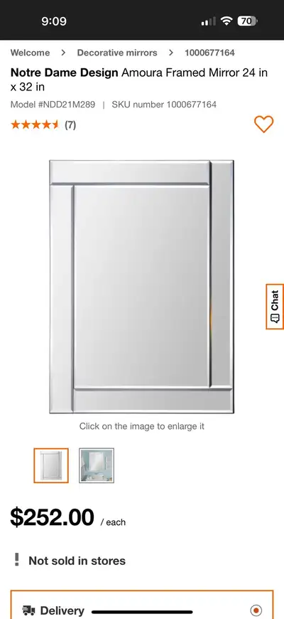 Framed Mirror- 24” x 32” - BRAND NEW, View more