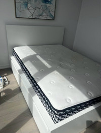 double bed with 4 storage and mattress 