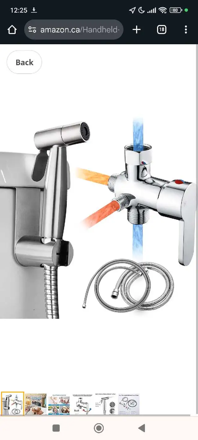 HOT & Cold Mix Warm Water Handheld bidet sprayer.62863739275137121