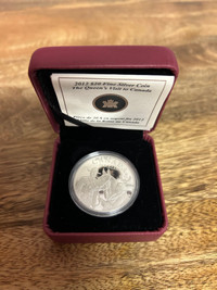 2012 $20 FINE SILVER COIN - THE QUEEN'S VISIT TO CANADA