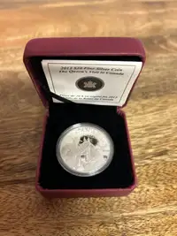 2012 $20 FINE SILVER COIN - THE QUEEN'S VISIT TO CANADA