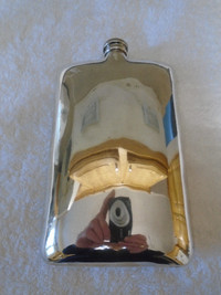 antique silver hip flask
