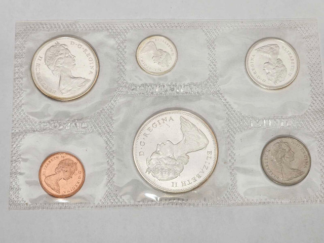 1965 Proof-like Canadian Coins Set Dollar 50 25 10 5  1 Cents dans Art et objets de collection  à Ville de Toronto - Image 2