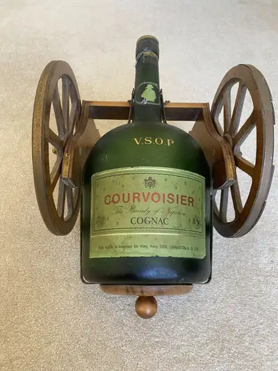Vintage Brandy bottle and decanter holder, View more