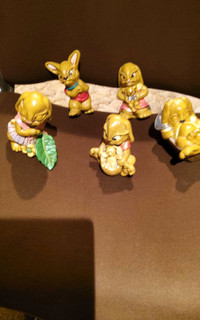 Porcelain rabbit figurines