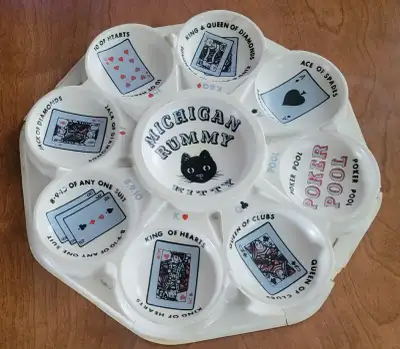 Michigan Rummy Kitty jeu de société ancien fait en 1960 plateau, View more
