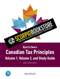 2023- 2024 Canadian Tax Principles  V1V2SG 9780138177287