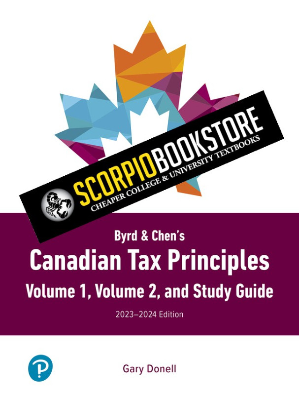 2023- 2024 Canadian Tax Principles  V1V2SG 9780138177287 in Textbooks in Mississauga / Peel Region