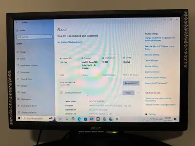 One 21 inches Acer Monitor and One inches Acer monitor. One Dell OptiPlex 7010 computer (IntelR HD G...