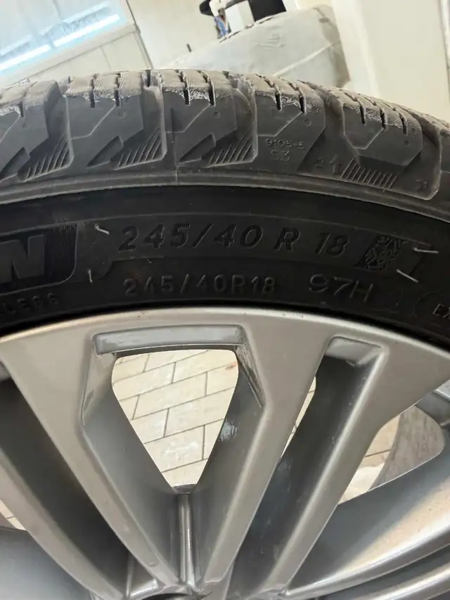 Audi S4 S5 OEM alloy wheels rims 18" inch with winter Michelin in Tires & Rims in Oakville / Halton Region - Image 4
