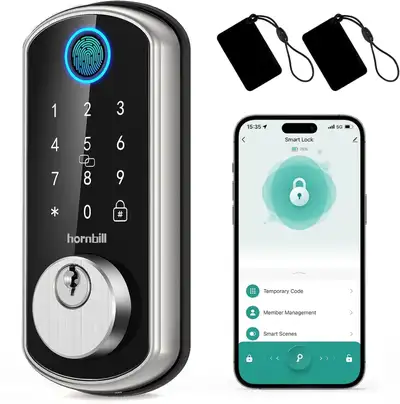 8 Ways to Unlock: Choose your favorite way to access your home. Use fingerprints, passcodes, APP con...