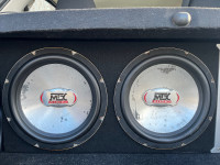 Double subwoofer 12" MTX audio avec ampli alpine 