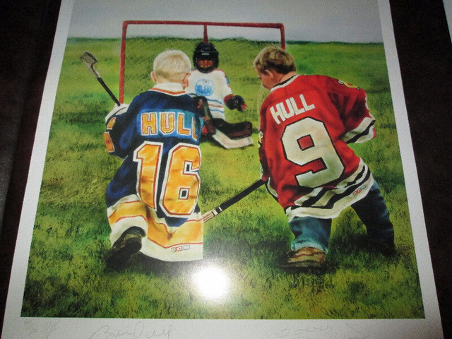 Brett Hull & Bobby Hull Signed Ltd. Edition Print - Blowout $ in Arts & Collectibles in Mississauga / Peel Region