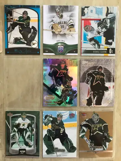 Lot de 15 cartes de hockey différentes - Marty Turco, View more
