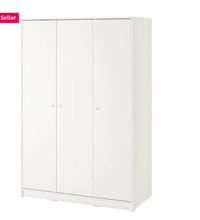 Ikea KLEPPSTAD Wardrobe with 3 doors, white