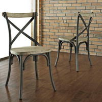 Walker Edison Set of Four Urban Reclamation Deluxe Dining Chairs