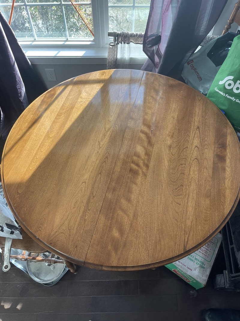 1980s solid oak table with 2 sleeve inserts Dining Tables & Sets