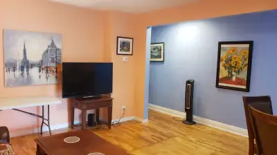 Beautiful fully furnished, bright , spacious ground floor apartment, with front and back balconies a...