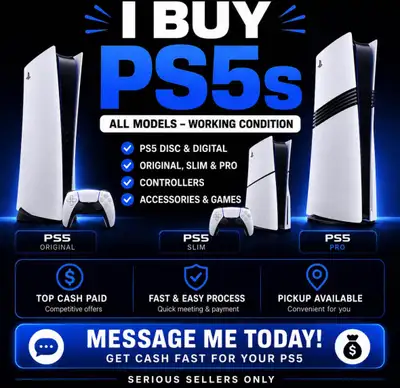 I Buy Your PS5 Consoles - Same Day Pickup!, View more