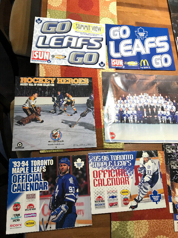 10 VINTAGE TORONTO MAPLE LEAFS OFFICIAL CALENDARS in Arts & Collectibles in Mississauga / Peel Region - Image 2