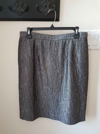 Women's Nygard Size 12 Lined Pewter Skirt