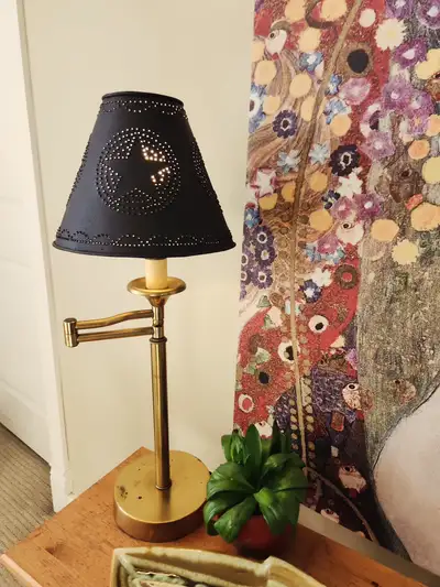 1970s swing arm adjustable lamp, View more