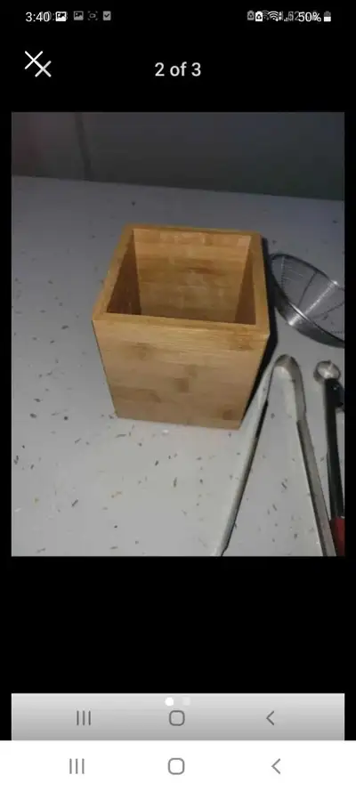 Turnable Wooden Utensil Holder, View more