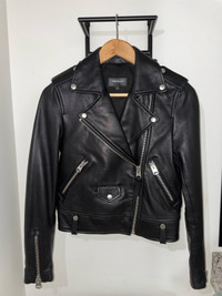 Women’s Mackage Leather Baya(R) Biker Jacket Lamb XS OBO 