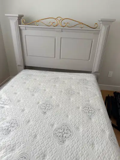 Quality Queen bed with new pillow top mattress, View more