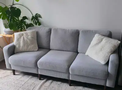  3-Seater Light Grey Sofa / Couch – Excellent Conditio, View more